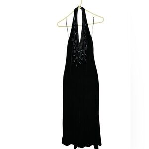 Black Velvet Dress The Pyramid Collection backless dress size M
